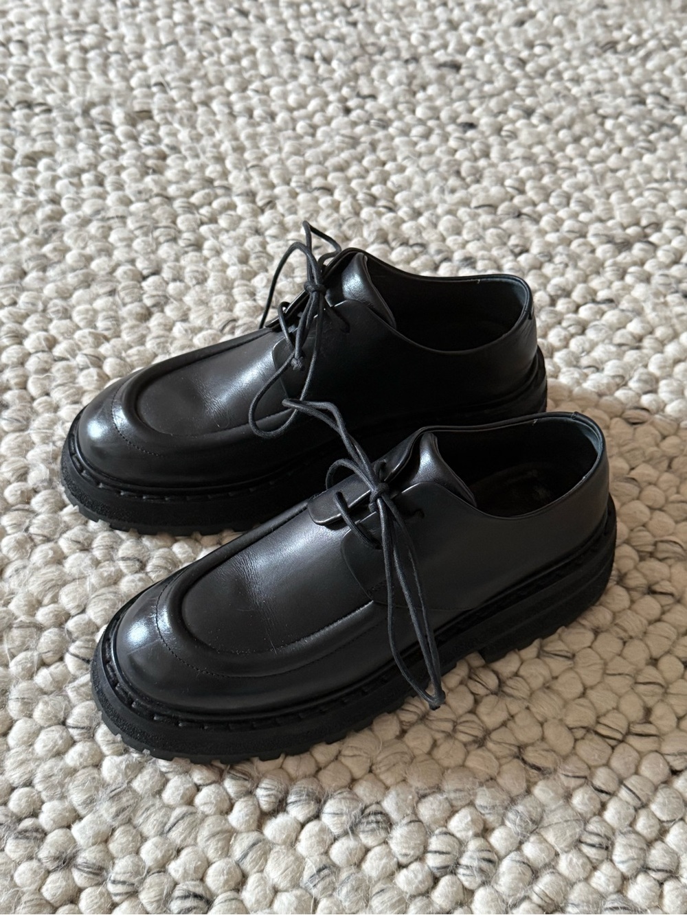 Marsell Black Leather Loafers